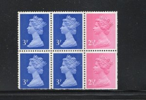 GREAT BRITAIN #MH36a 1970-1975 2 1/2p;3p MINT VH MH B/P OF 6
