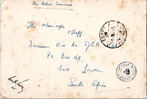 South Africa Soldier's Free Mail 1941 Egypt 63 Postage Prepaid APO 33, 3rd S....