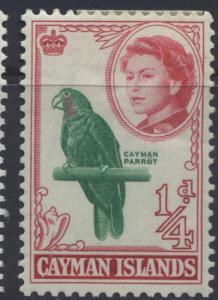 Cayman Islands - Scott 153- QEII-Definitive -1962 - MLH- Single 1/4d Stamp4