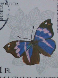 HUNGARY STAMP- COLORFUL BEAUTIFUL LOVELY BUTTERFLY JUMBO LARGE CTO STAMPS-VF