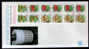 Suriname 510a Fruit Booklet Pane U/A FDC