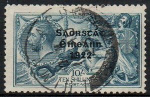 1922 Thom 10/- from the perfect S plate with Runnal's Re-entry from R.6/1,
