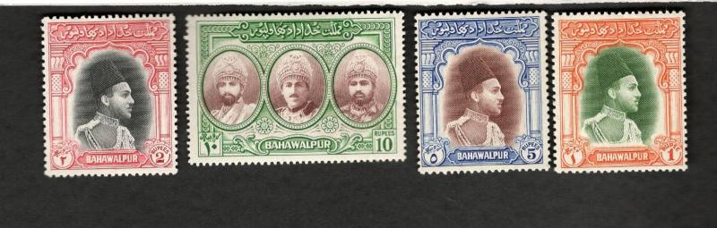 1948 Bahawalpur India SCOTT #18-21 MH stamp