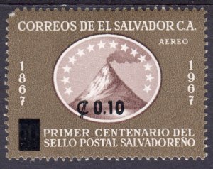 Salvador 1973 Sc#C350 VOLCANO SAN MIGUEL ovpt.new value MNH