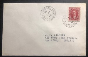 1940 Barriefield Canada Military Post Office 302 cover To Hamilton