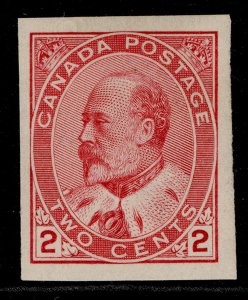 CANADA EDVII SG177a, 2c pale rose-carmine, NH MINT. IMPERF SINGLE