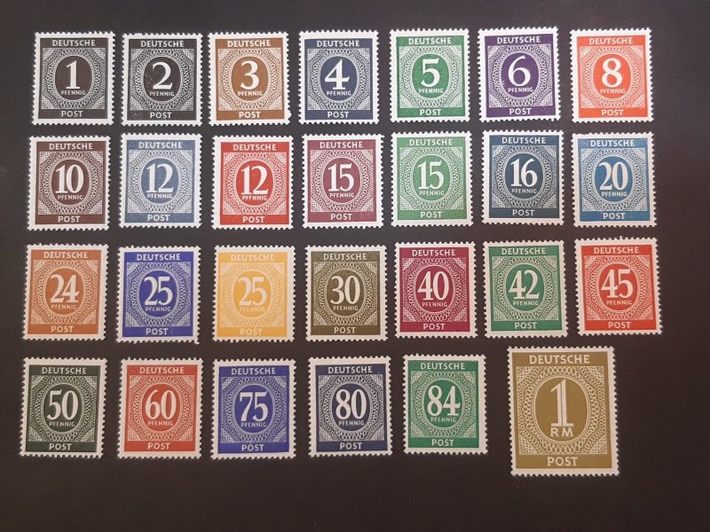 Joint Allied Occupation Zone 1946. ** MNH full set Numbers