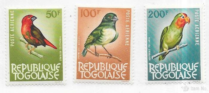 Togo #C36-C38 Birds (MLH) (U) CV $20.50