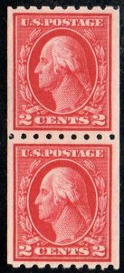 US #411 SCV $75 VF/XF OG NH, Pair, eye popping color, nice margins, SELECT!