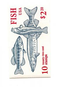 Booklet BK154 .22 cent FISH Brookman $21.75 