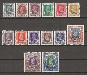 INDIA/PATIALA 1939/44 SG O71/84 MNH Cat £85