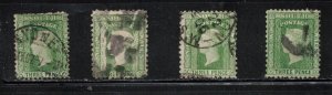 NEW SOUTH WALES Scott # 63 Used x 4 - Queen Victoria - CV $28