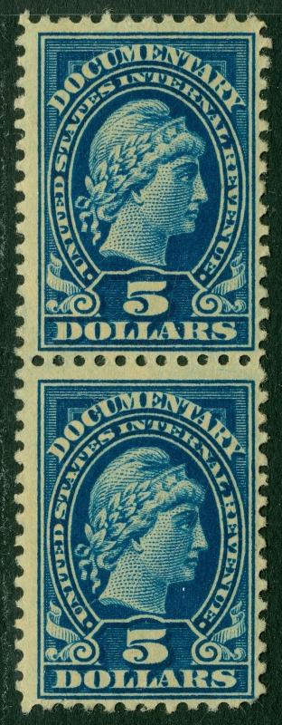 EDW1949SELL : USA 1917 Scott #R244 pair. Mint , part Original Gum. Catalog $70.