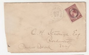 UNITED STATES, c1887 cover,Washington 2c. Brown, Livonia Station,NY to Rochester