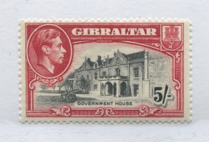 Gibraltar KGVI 1942 5/ perf 14 unmounted mint NH