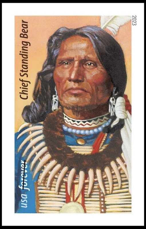 US Chief Standing Bear NDC/Imperf Single Stamp MNH 2023 Pre-Order Ships 19 May