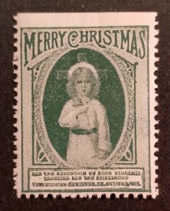 US Salvatorian Seminary Merry Christmas Charity Poster Stamp Mint MNH OG z1376 
