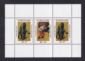 Surinam  #B171a  MNH  1971   child welfare sheet  Brueghel