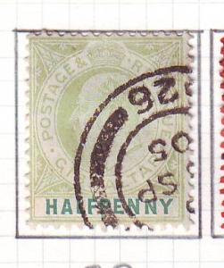 Gibraltar Sc 39 1903 ½ d grn & bl grn  EVII stamp used