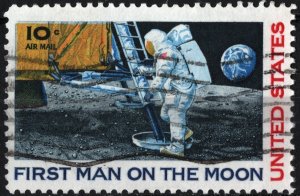 SC#C76 10¢ Moon Landing Issue Single (1969) Used