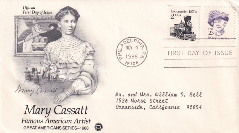 1988, Honoring Mary Cassatt, PCS, FDC (E11682)