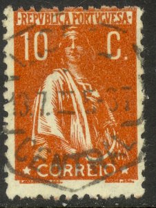 PORTUGAL 1920-26 10c Orange Brown CERES Issue Sc 275 VFU