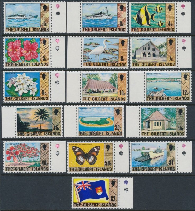 The Gilbert Islands SG 23 - 38 Sc 269 - 284 MNH (all margin copies) Kiribati 
