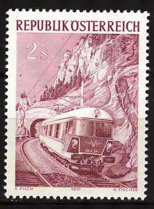 Austria 1971 Trains Railway Landscapes Mi. 1376 MNH