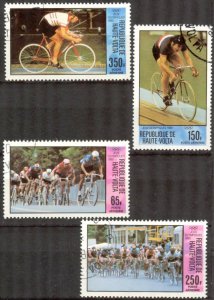 Upper Volta 1980 Olympics Games Moscow Cycling Set of 4 Used / CTO