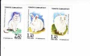 2015 Turkey Animals  (3) (Scott NA) MNH