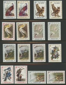 Haiti Birds of America 1975-8 16 stamps  ** mint NH (2209 241)