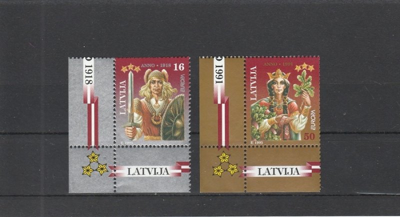 Latvia  Scott#  407-408  MNH  (1995 Peace and Freedom)