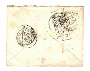 INDIA Cover Sukkur Railway Station *LATE FEE/DETAINED/NOT PAID*Bombay 1929 MA768