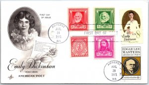 US FIRST DAY COVER EMILY DICKINSON AMERICAN POET COMBINATION FRANKING 1971