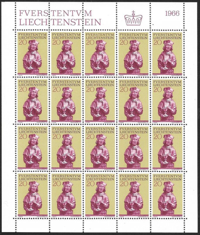 LIECHTENSTEIN (80) All different Sheets of stamps ALL Mint Never Hinged