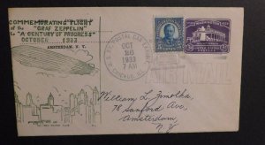 1933 LZ127 Graf Zeppelin Century Progress Flight Chicago IL to Amsterdam NY USA