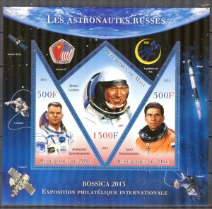 Mali 2013 Space Rossica -2013 Russian Astronauts XXXII Sheet MNH