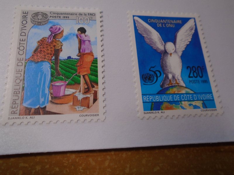 Ivory Coast  #  973-74  MNH