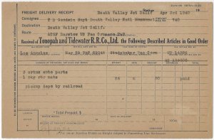 Ephemera: 1910s to 1940s - Tonopah & Tidewater Railroad Archive