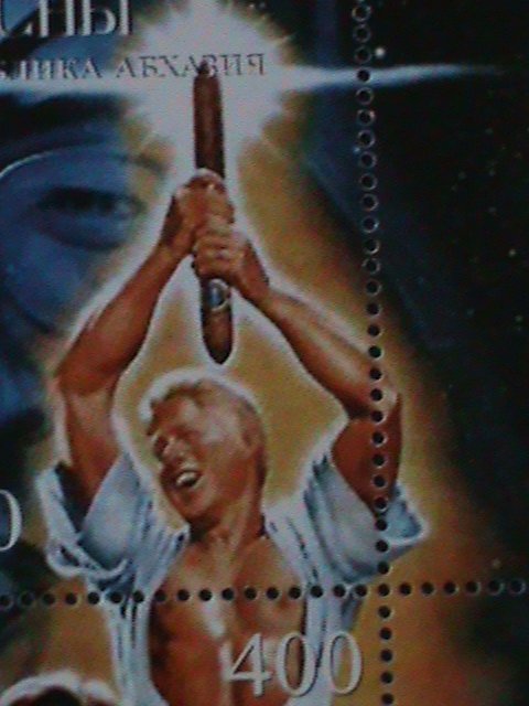 ​RUSSIA-AIbCHbI-1999-STAR WAR-BILL CLITON -HILLALI & LEWINSKI-MNH-SHEET-VF