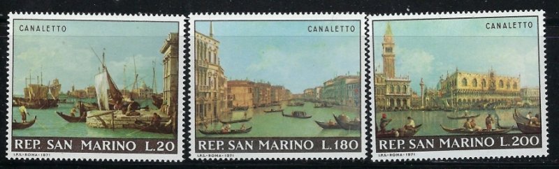 San Marino 746-48 MNH 1971 Paintings (fe8602)