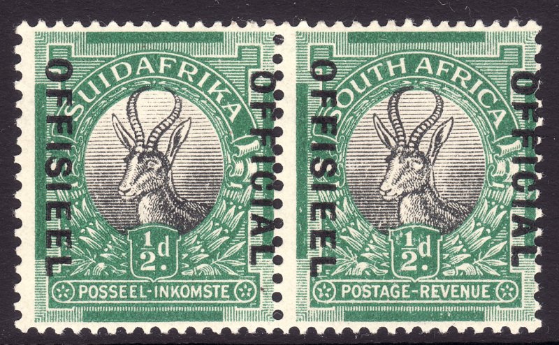 1929 South Africa Springbok ½ pence official issue Sc# O7 MVLH CV $2.50