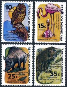 Dominican Rep 912-915,MNH.Michel 1431-1434. Owl,Flamingo,Pig,Solenodon.1984