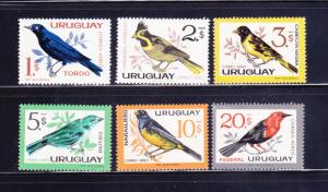 Uruguay C258-C263 Set MH Birds