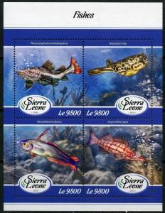 SIERRA LEONE  2018 FISHES SHEET MINT NEVER HINGED