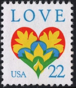 SC#2248 22¢ Love Single (1987) MNH