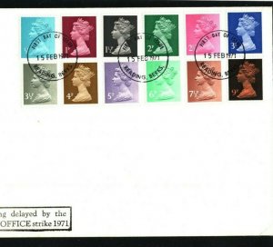 GB POSTAL STRIKE 1971 First Day Cover Low Definitives FDC *Posting Delayed* GR3