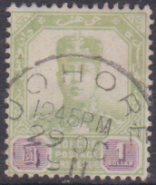 JOHORE 1904 USED $1 SG70 CAT 