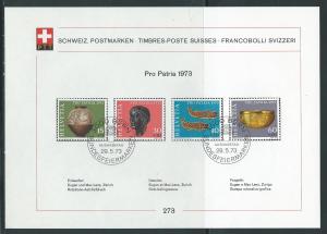 Switzerland B414-7 1973 Pro Patria PTT Collection Sheet FD