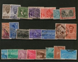 India 1948 Sc 203-4,23,7,9,31-2,33,40,3,4,6-9,53,72,4,89.93-4,300 FU